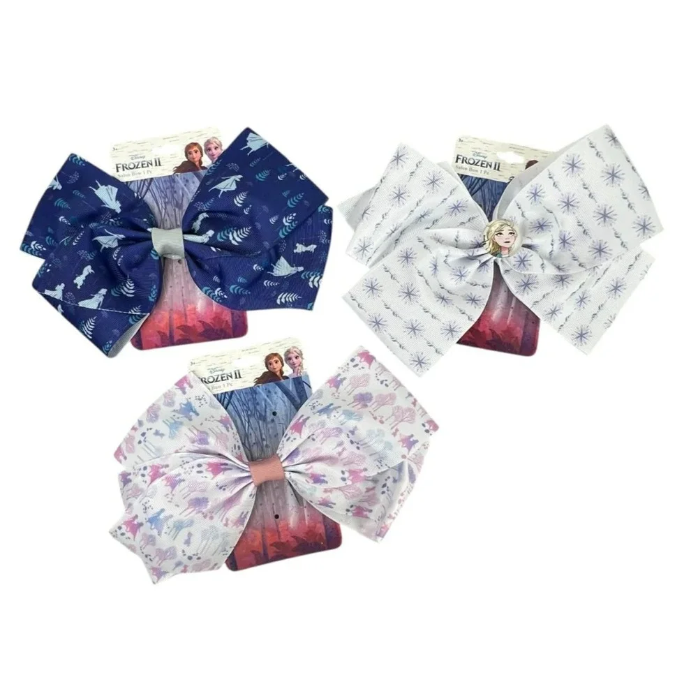 Disney Frozen 3 pack Large Bows‎ NWT